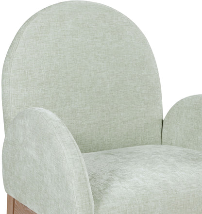 Waldorf - Chenille Dining Arm Chair With Natural Legs
