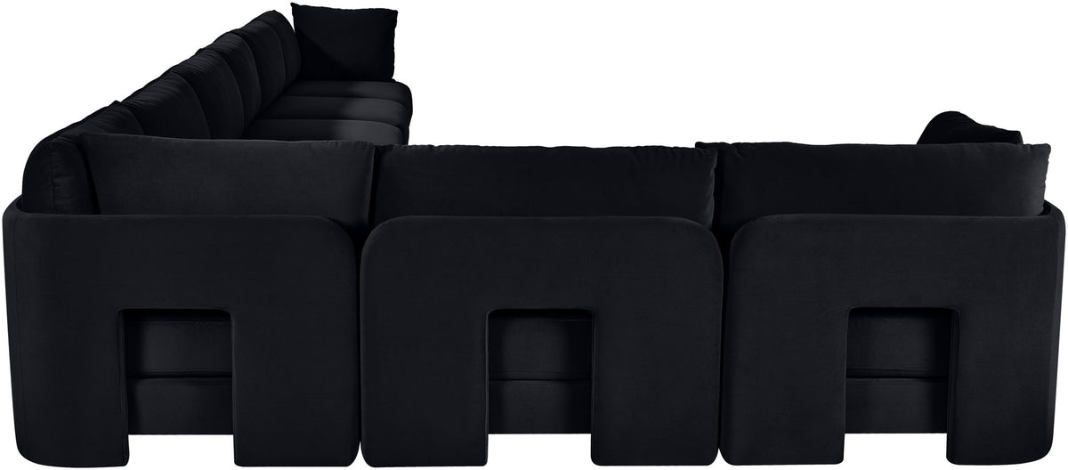 Hammond - Velvet Performance Fabric Upholstered 8 Piece L-Shaped Sectional