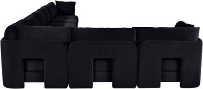 Hammond - Velvet Performance Fabric Upholstered 8 Piece L-Shaped Sectional