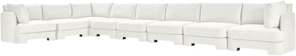 Hammond - Velvet Performance Fabric Upholstered 8 Piece L-Shaped Sectional