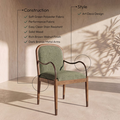 Cambria - Fabric Upholstered Dining Arm Chair