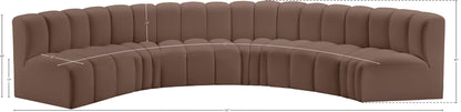 Arc - Faux Leather 6 Piece U-Shaped Modular Sofa