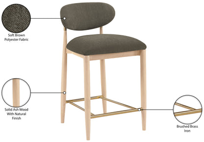 Riccio - Fabric Stool - Natural Frame