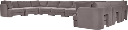 Hammond - Velvet Performance Fabric Upholstered 10 Piece Sectional