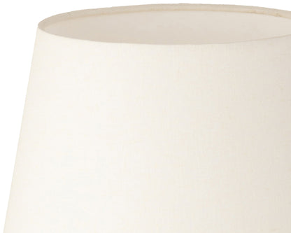Solis - Genuine Marble And Mango Wood Base With Linen Textured Fabric Shade Table Lamp