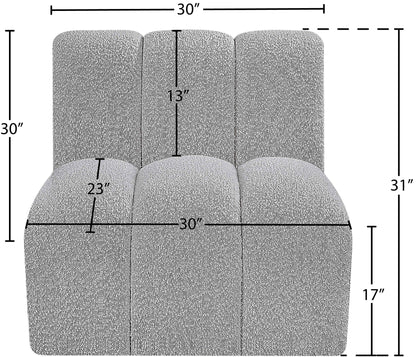 Arc - Boucle Fabric Straight Chair