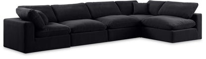Comfy - 5 Piece Velvet Modular Sectional