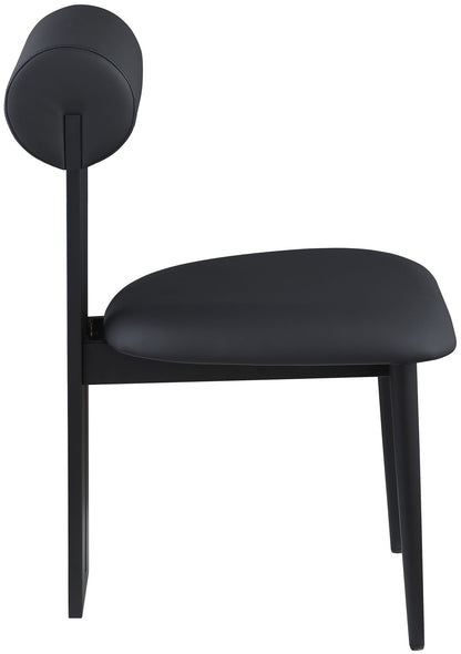 Dario - Faux Leather Dining Chair With Black Frame (Set of 2)