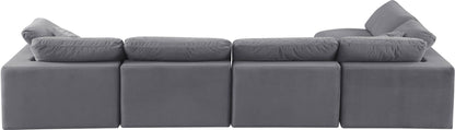 Comfy - 5 Piece Velvet Modular Sectional