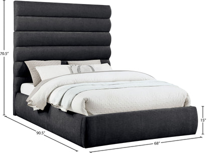 Adam - Chenille Fabric Bed With 70.5" Headboard