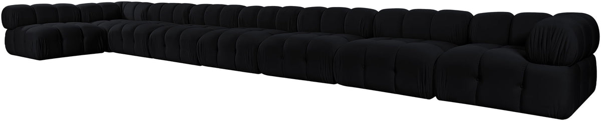 Orin - Velvet Performance Fabric Upholstered 8 Piece L-Shaped Sectional