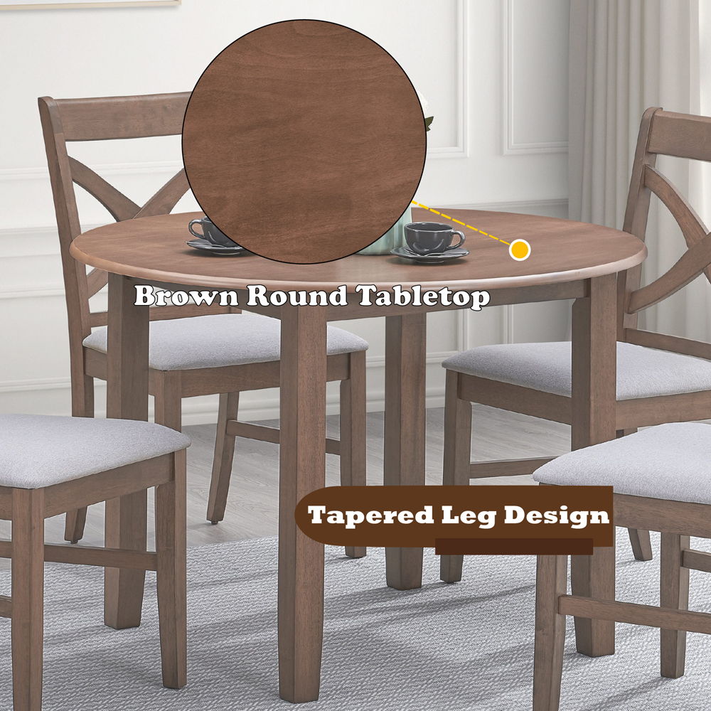 Ferris - Round Dining Table - Brown