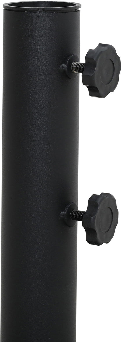Fiji - Aluminum Patio Umbrella With Round Black And White Base