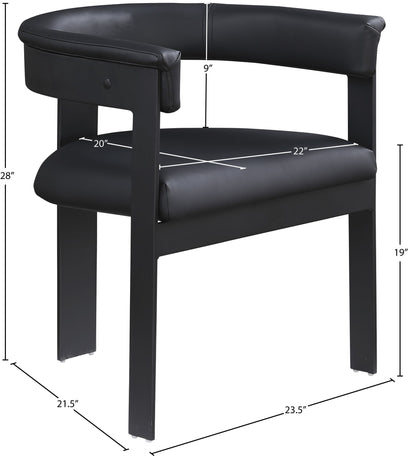 Romeo - Faux Leather Dining Chair With Black Base (Set of 2)