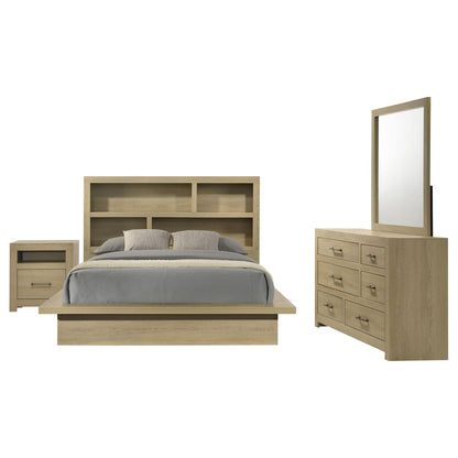 Hendricks 4-piece Queen Bedroom Set Light Oak
