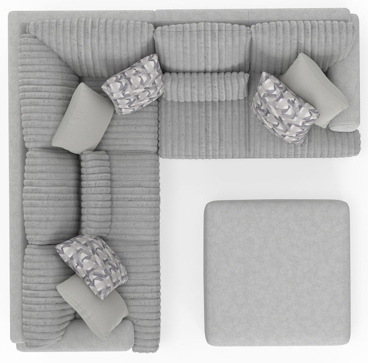Titan - Sectional With Comfort Coil Seating, Cocktail Ottoman And Accent Pillows Included