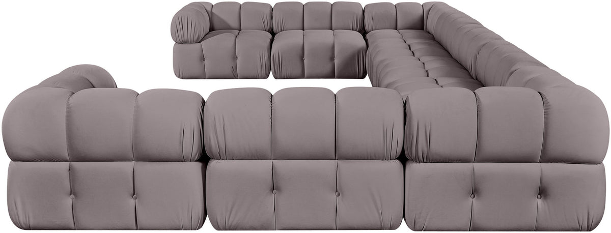 Orin - Velvet Performance Fabric Upholstered 9 Piece Sectional