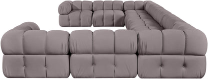 Orin - Velvet Performance Fabric Upholstered 9 Piece Sectional
