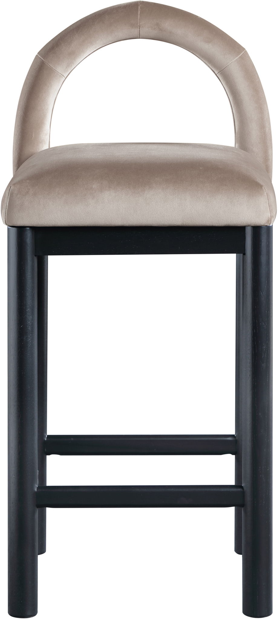Conrad - Velvet Counter Stool With Black Legs