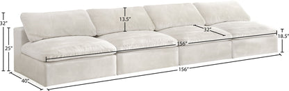 Cozy - Modular Armless 4 Seat Sofa