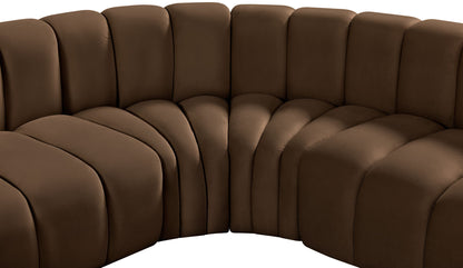 Arc - Velvet 7 Piece U-Shaped Modular Sofa