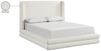 Chandra - Linen Textured Fabric Upholstered Bed