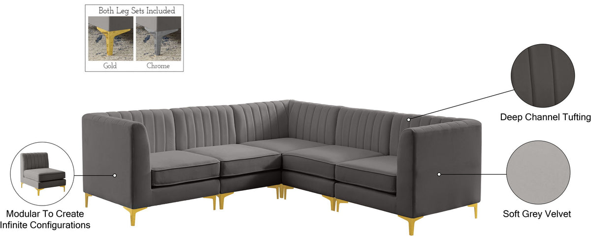 Alina - 5 Piece Modular Corner Sectional