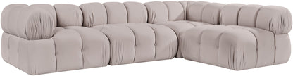Orin - Fabric Velvet 4 Piece Modular Sectional