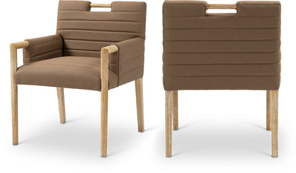Aimee - Dining Arm Chair - Light Brown Legs