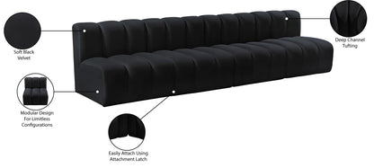 Arc - Velvet 4 Seats Modular Sofa