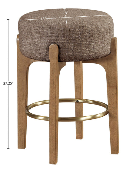 Torino - Backless Counter Stool With Brushed Brown Base (Set of 2)