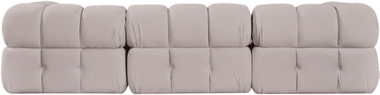 Orin - Velvet 4 Piece Modular Sectional With Chaise