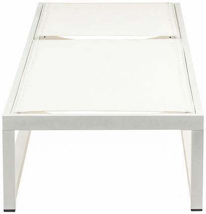 Maldives - Water Resistant Outdoor Patio Adjustable Sun Chaise Lounge Chair With White Base