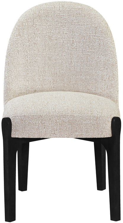 Torino - Upholstered Dining Chair With Brushed Black Base (Set of 2)