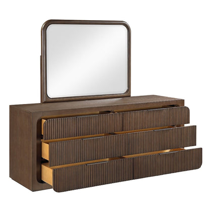 Leanna - Mirror - Brown Oak