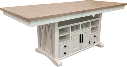 Americana Modern Dining - Island Counter-Height Extendable Dining Table - Cotton