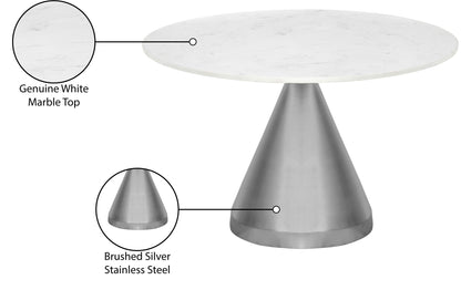 Emery - Marble/Stone Dining Table - White