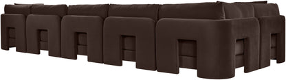 Hammond - Velvet Performance Fabric Upholstered 6 Piece L-Shaped Sectional