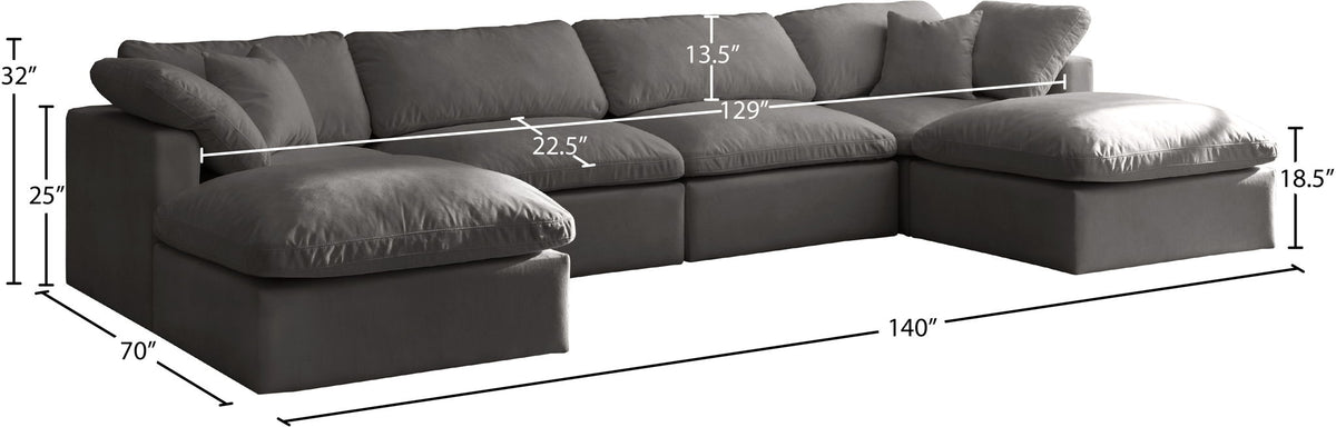 Plush - 6 Piece Modular Sectional