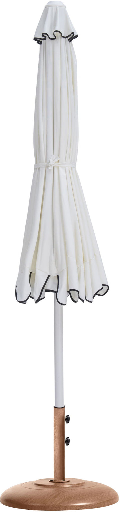 Amalfi - Patio Umbrella - Light Brown Base / White Pole