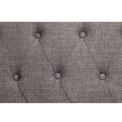 Florian - Loveseat With 3 Pillows - Gray Fabric & Antique White