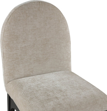 Waldorf - Chenille Dining Side Chair With Black Legs