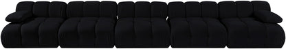 Orin - Velvet 5 Piece Modular Armless Sofa