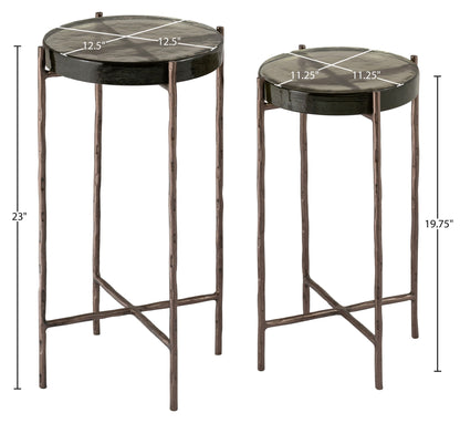 Vetra - Iron Base Bunching End Table - Bronze
