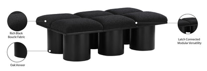 Pavilion - 6 Piece Modular Bench With Black Base