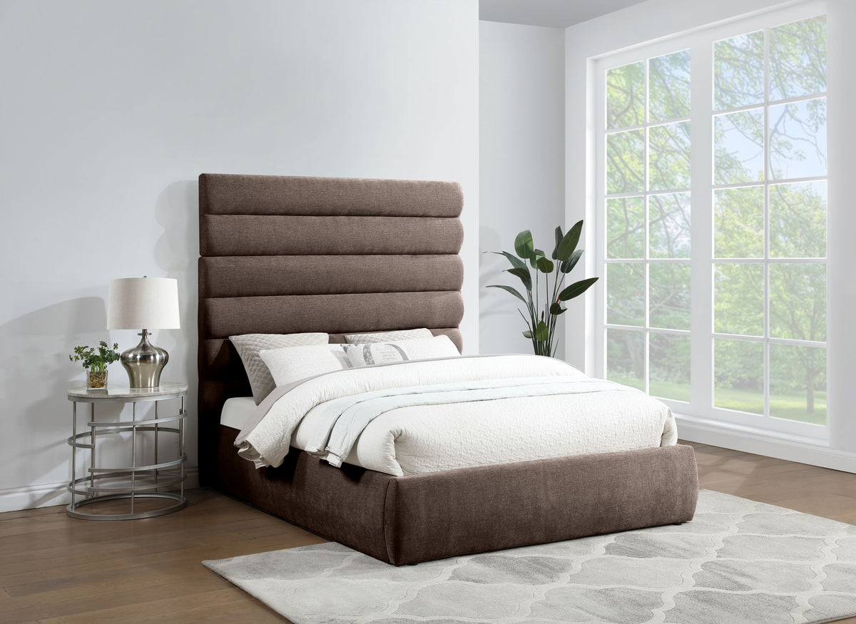 Adam - Chenille Fabric Bed With 70.5" Headboard