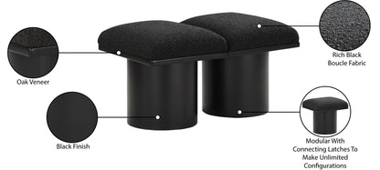 Pavilion - 2 Piece Modular Bench With Black Base