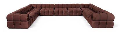 Orin - Velvet Performance Fabric Upholstered 9 Piece Sectional