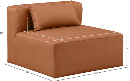 Cube - Armless Chair - Cognac