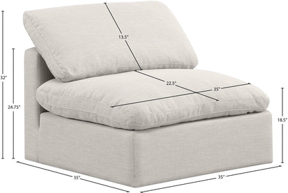 Indulge - Linen Armless Chair